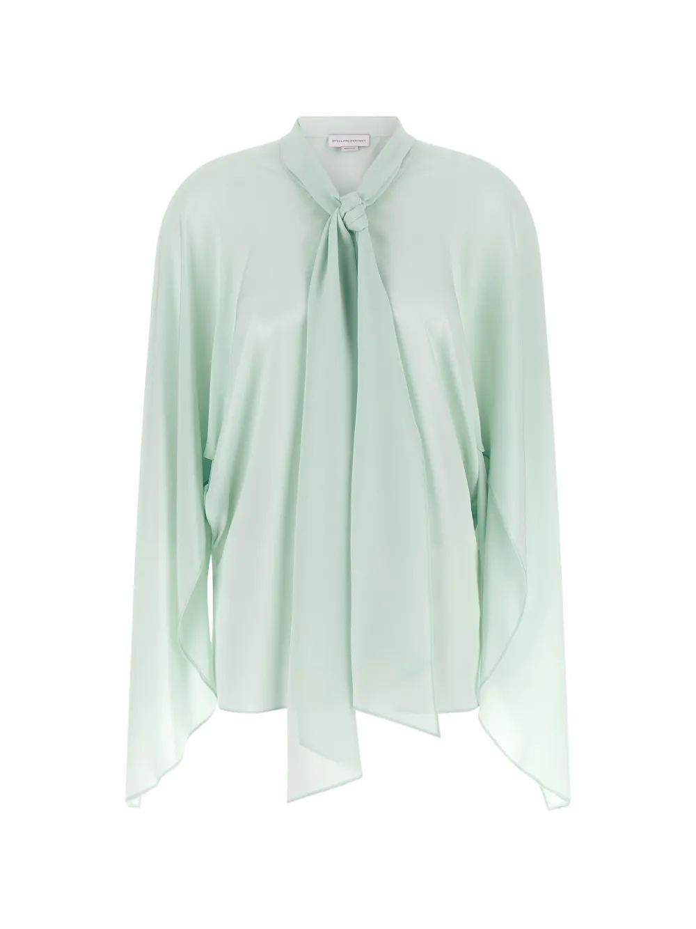 Stella McCartney tie-neck silk shirt - Verde