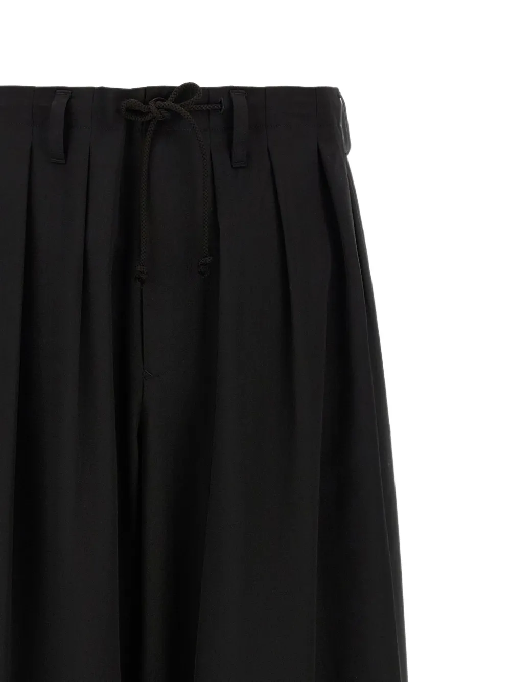 Yohji Yamamoto Broek met trekkoord Zwart