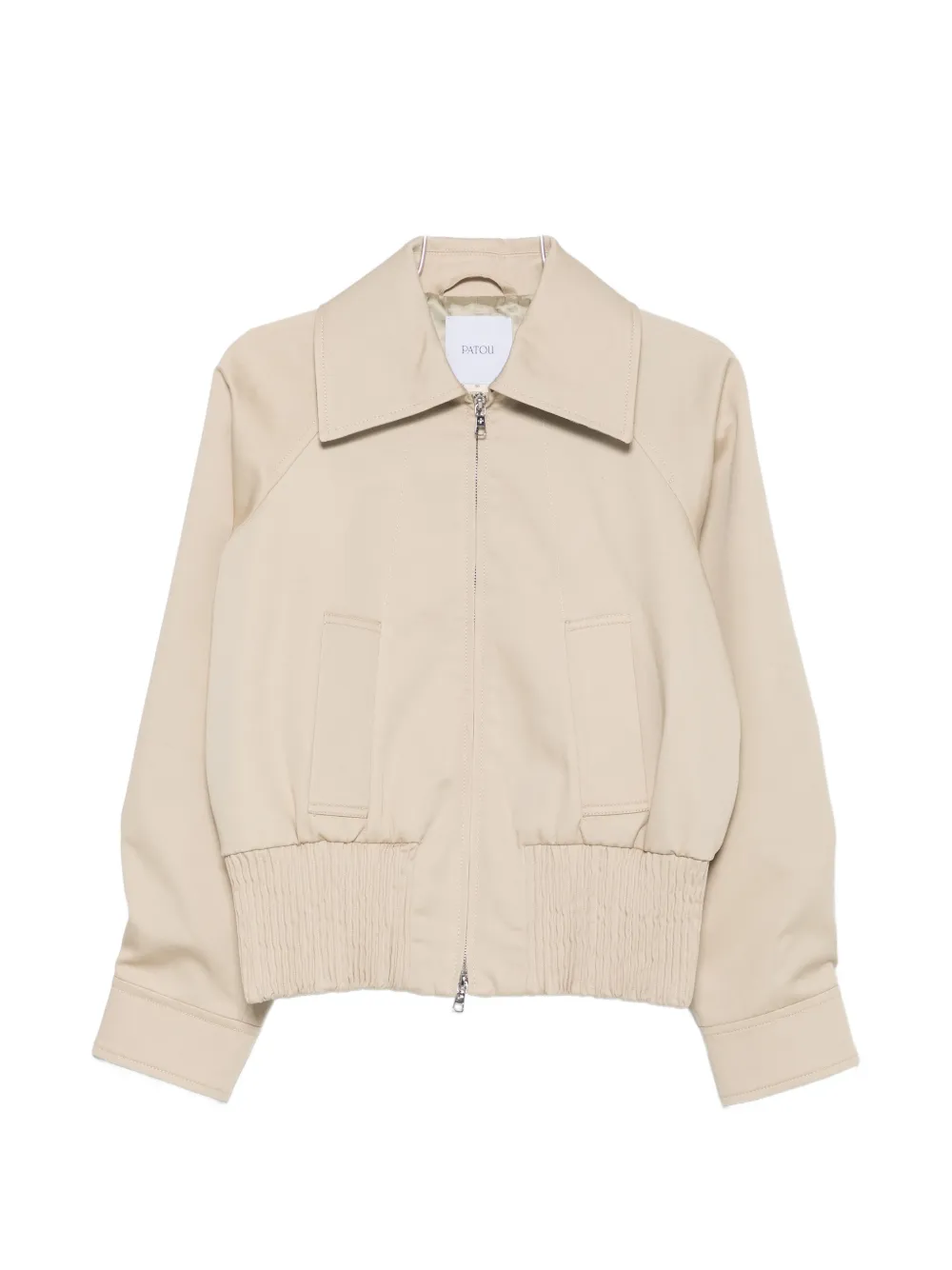 Patou zip-fastening pointed-collar jacket - Nude