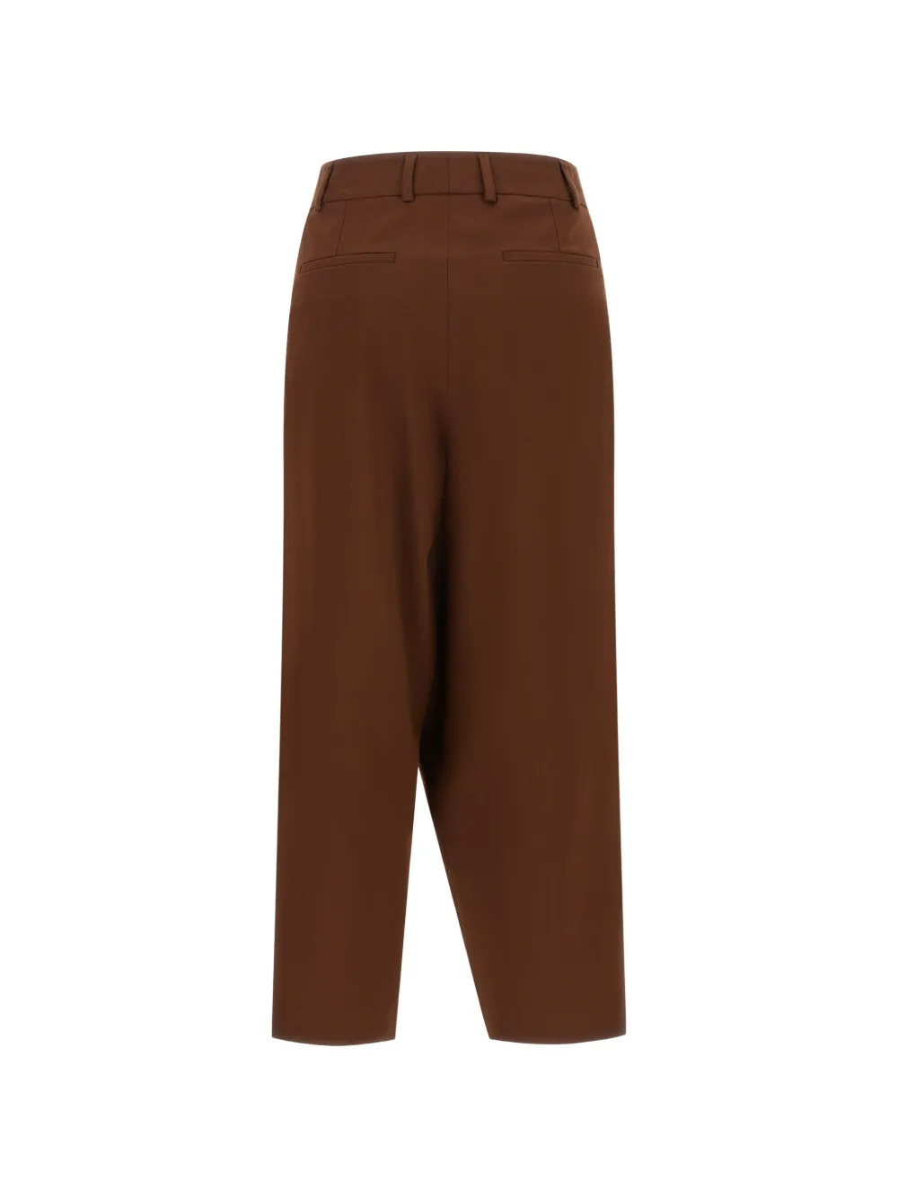 Alberto Biani Broek met wijde pijpen en asymmetrisch vlak Bruin