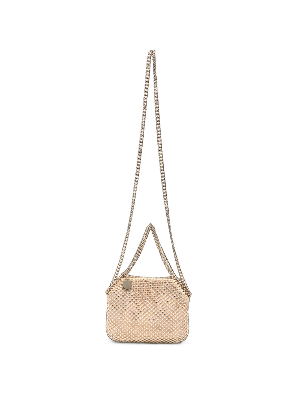 Stella McCartney Falabella crystal-embellished mini tote bag - Nude