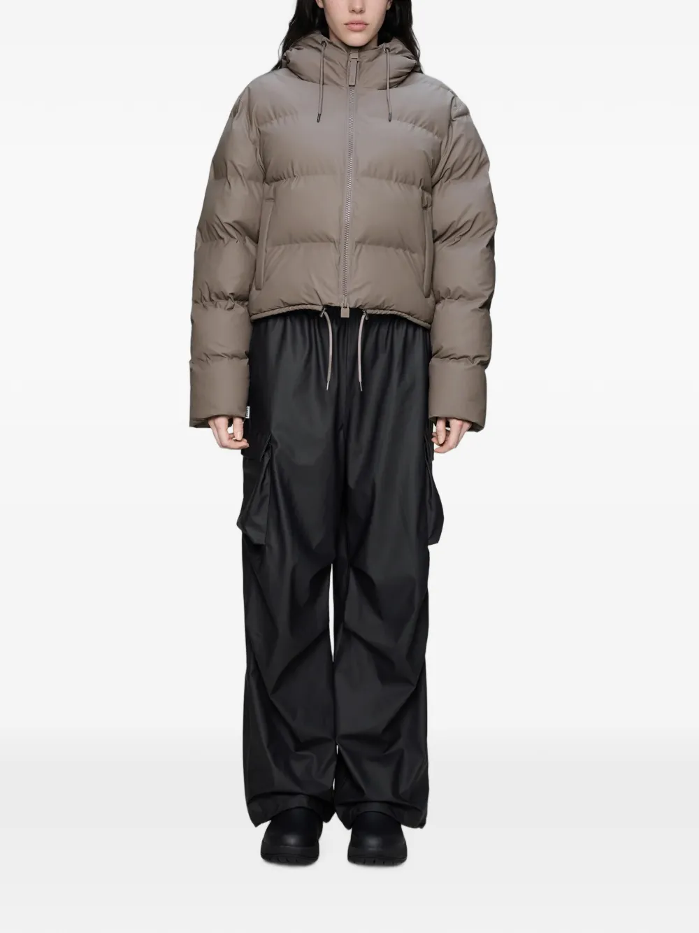 Rains Gewatteerd jack met capuchon Beige