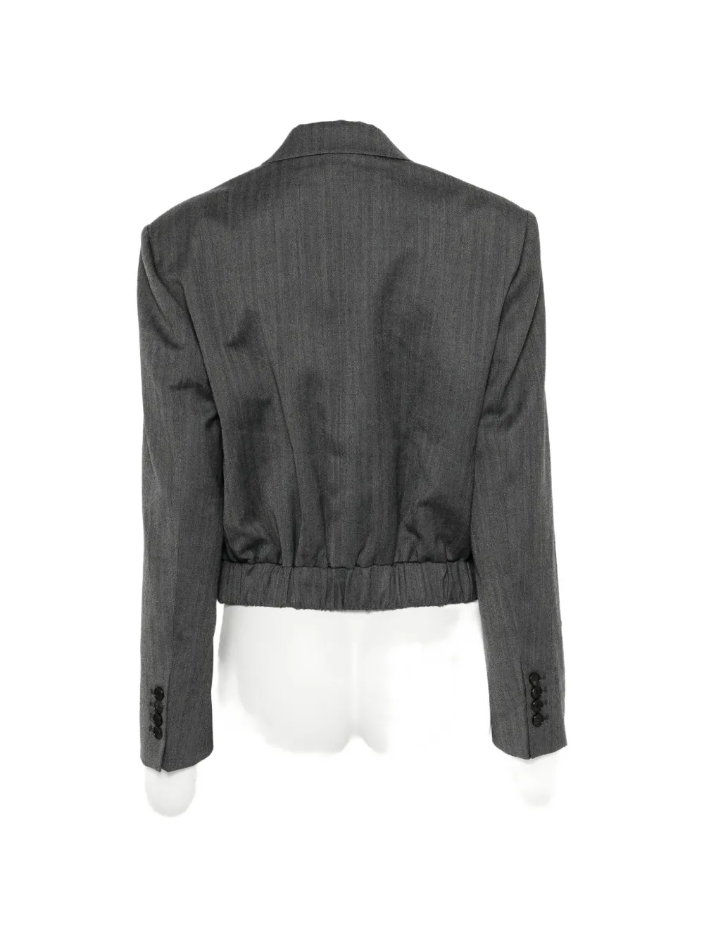 Juun.J Cropped blazer met gekerfde revers Grijs