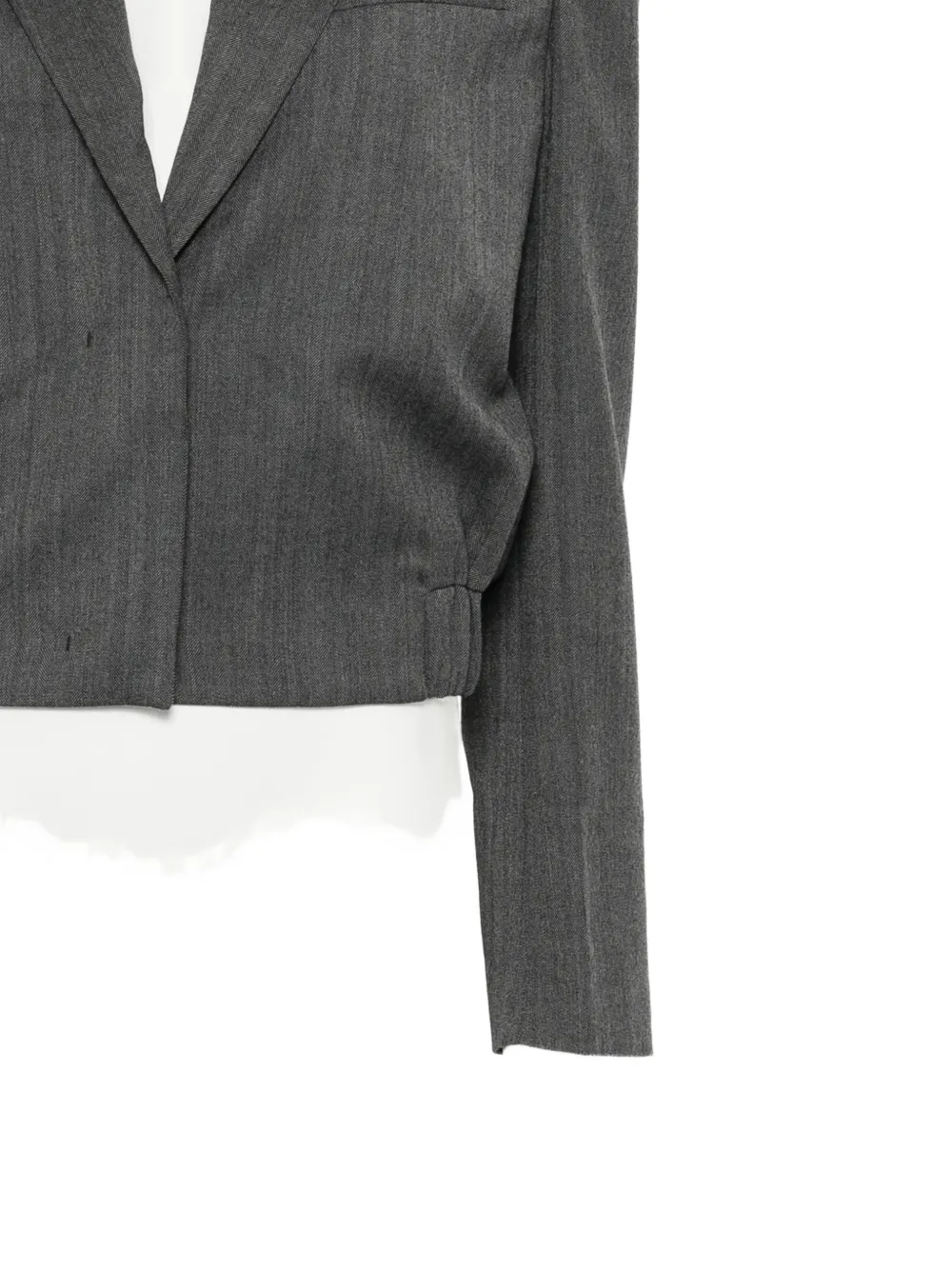Juun.J Cropped blazer met gekerfde revers Grijs