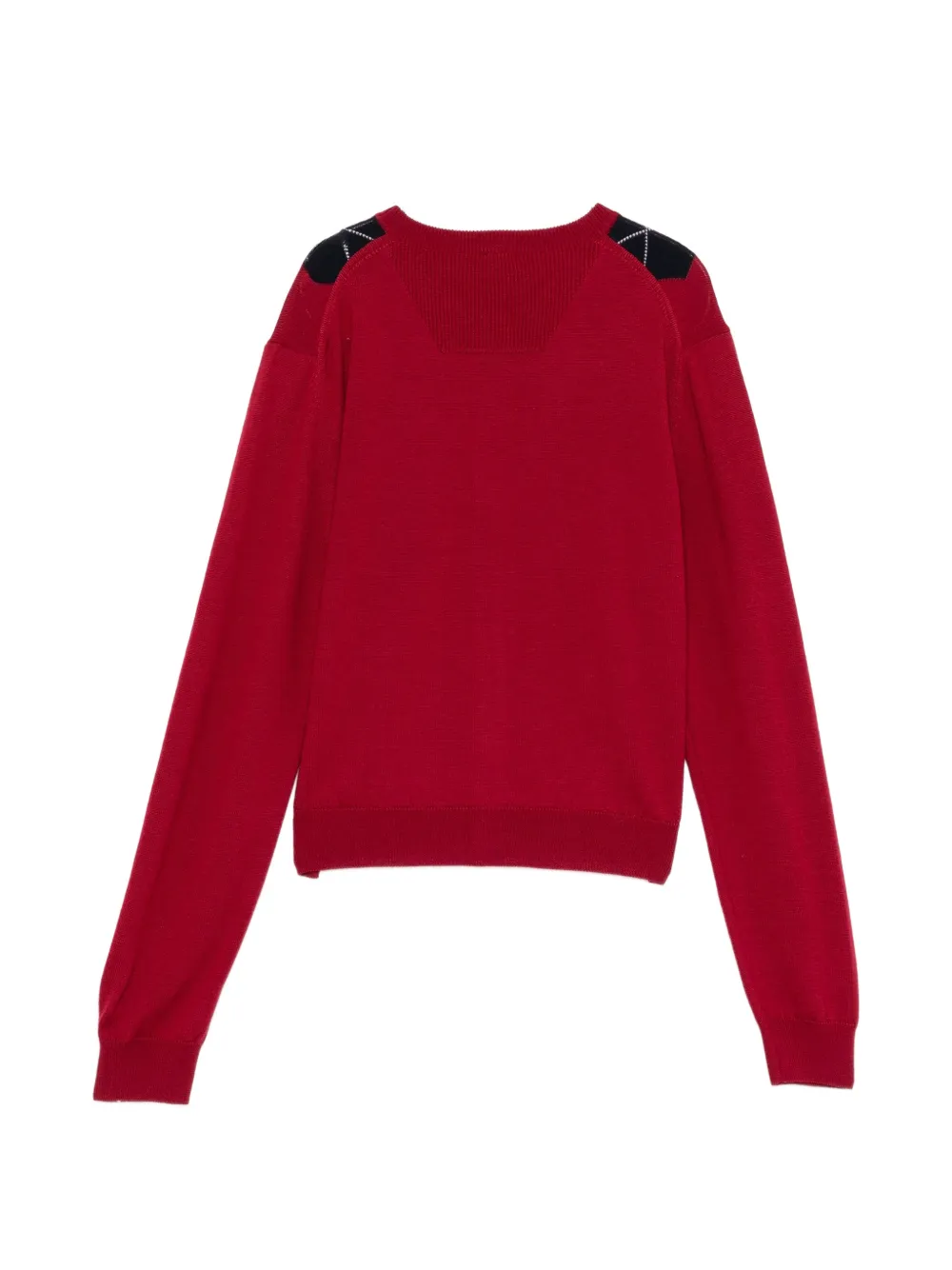 Juun.J Vest met argyle patroon Rood
