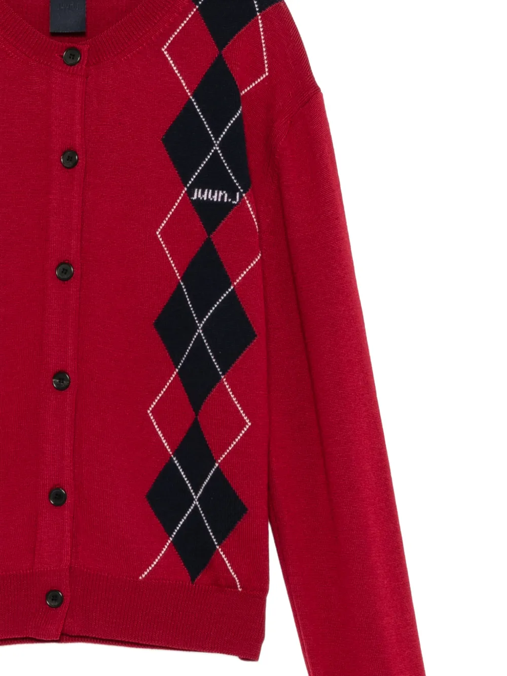 Juun.J Vest met argyle patroon Rood