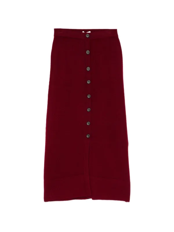 Altuzarra Callahan Button-up Maxi Skirt in Red