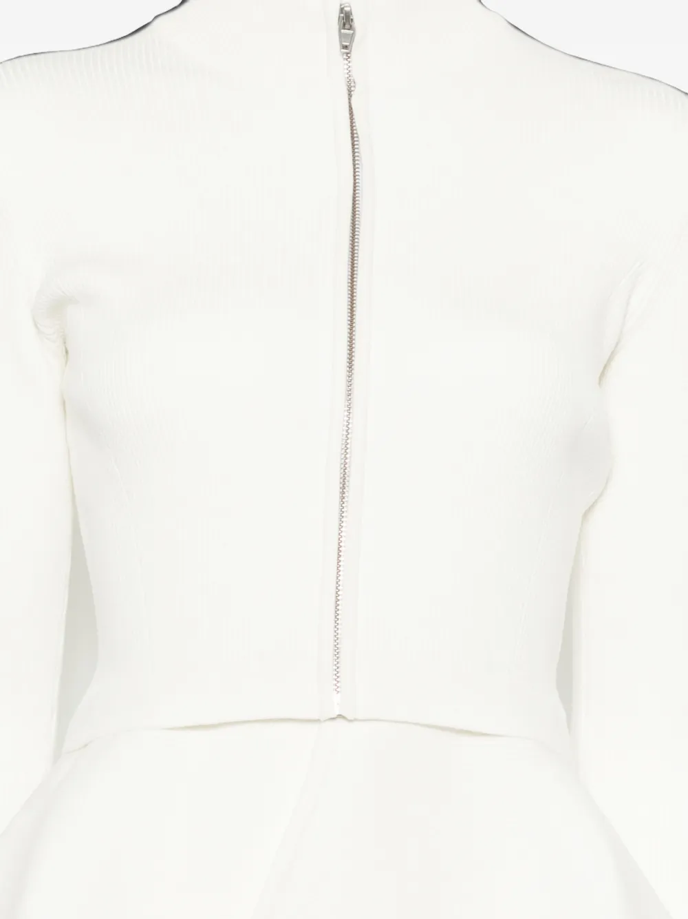 Juun.J Peplum vest met rits Beige