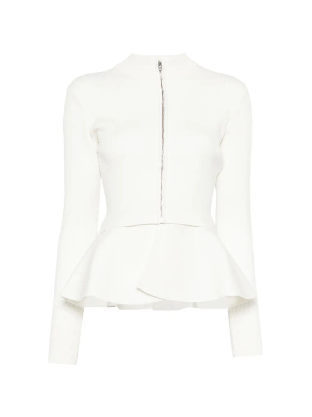Juun.J peplum zip-up cardigan