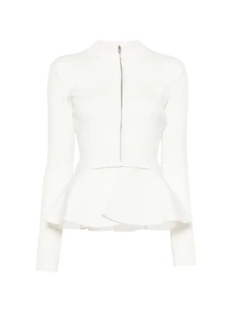 Juun.J peplum zip-up cardigan