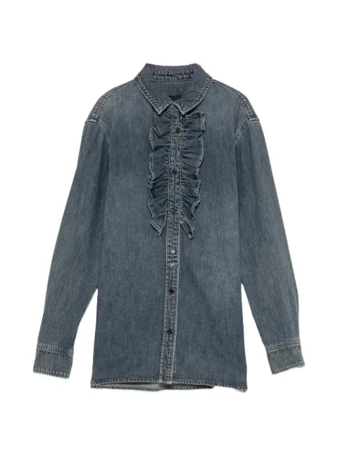 Juun.J ruffled denim shirt