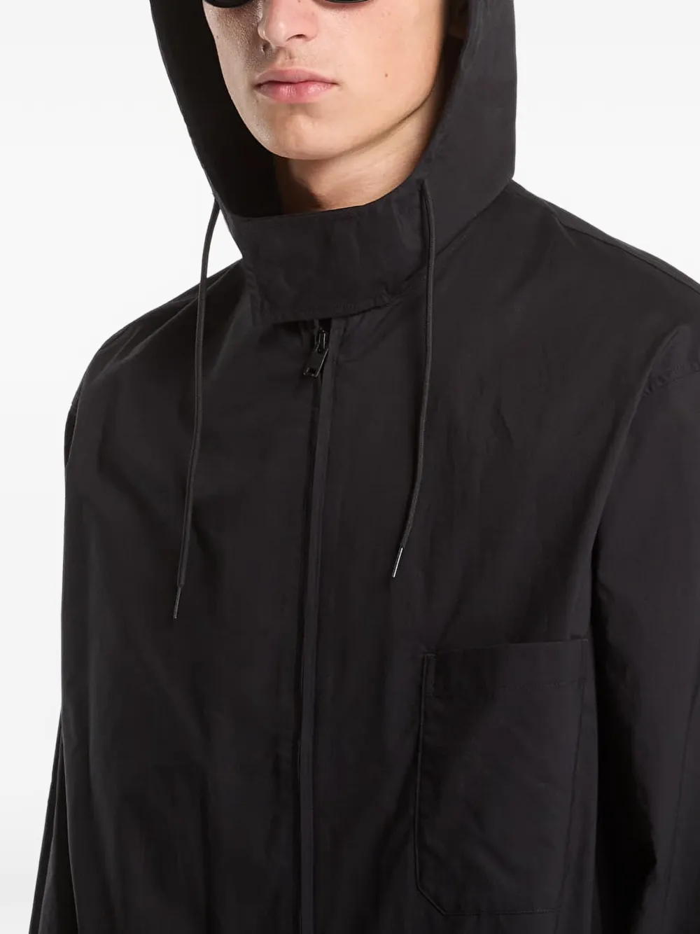 Y-3 Shirt met capuchon en chito-print Zwart