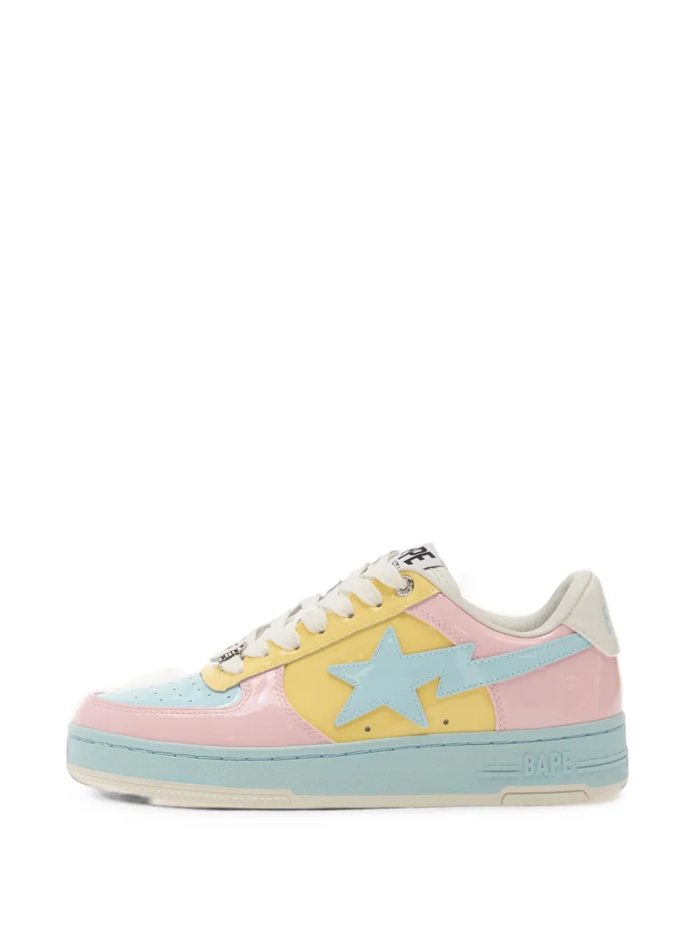 A BATHING APE Sta #6-3 leather sneakers Roze