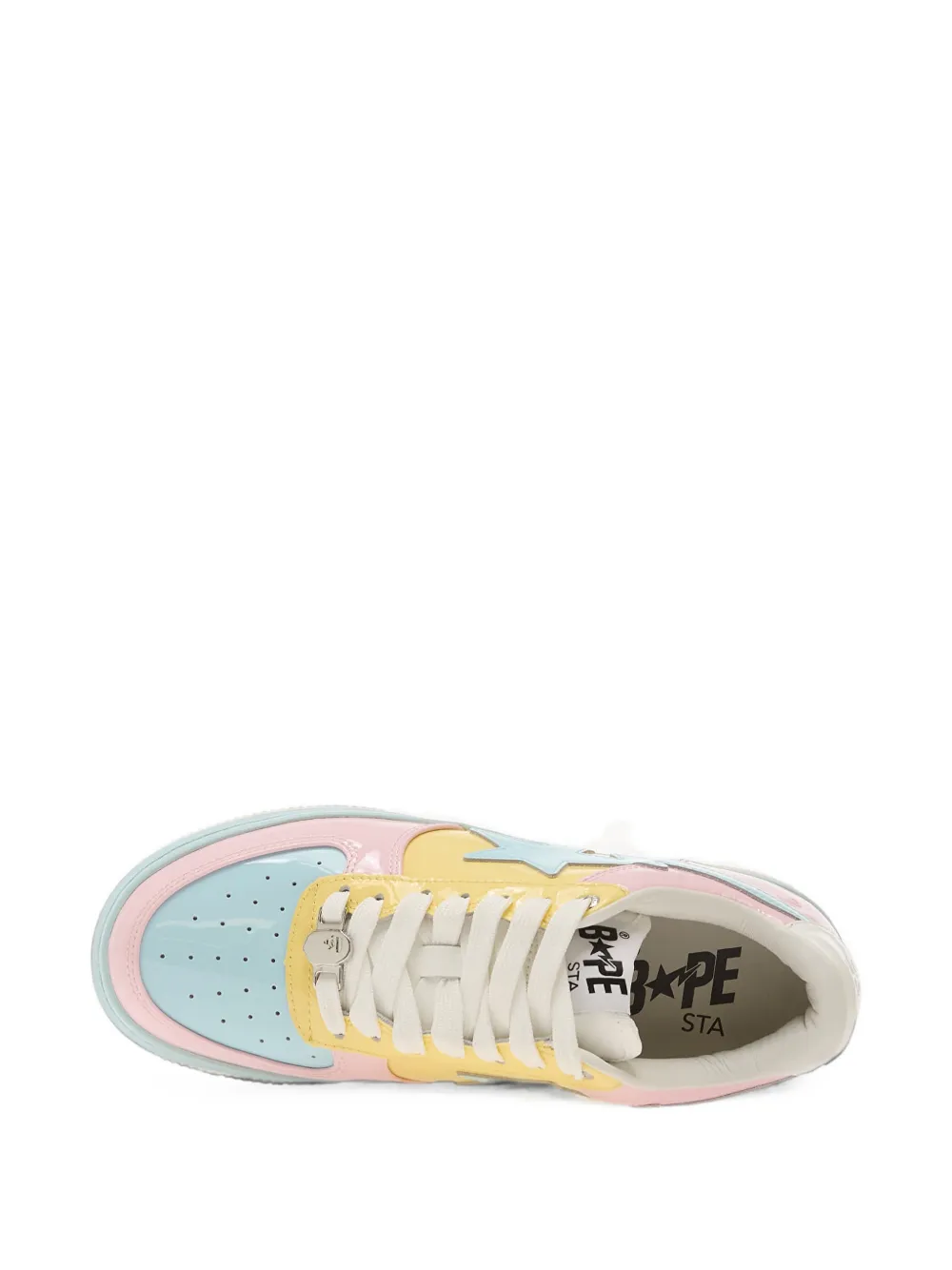 A BATHING APE Sta #6-3 leather sneakers Roze