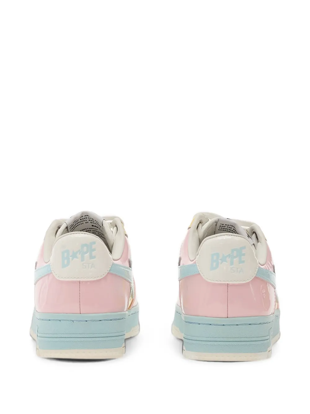 A BATHING APE Sta #6-3 leather sneakers Roze