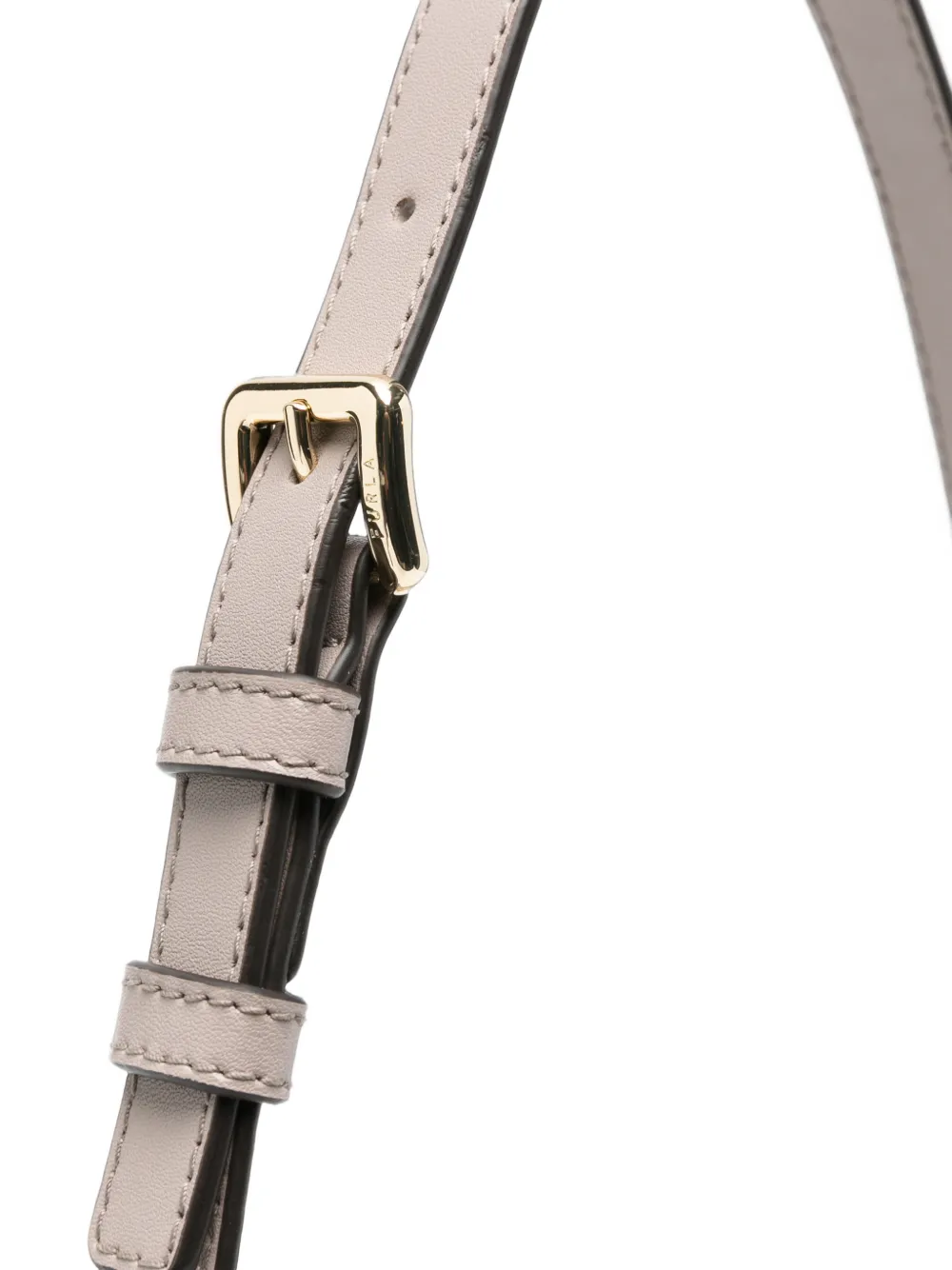 Furla Schoudertas met logoplakkaat Beige