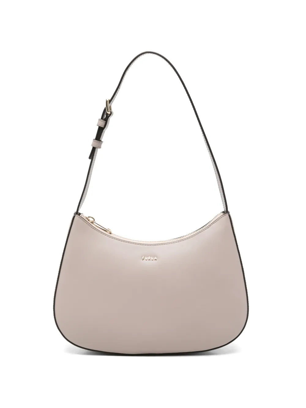 Furla logo-plaque leather shoulder bag - Toni neutri