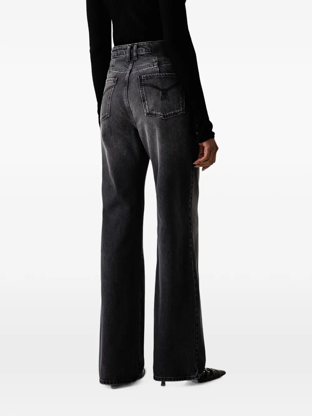 Patrizia Pepe Straight jeans met vervaagd effect Grijs