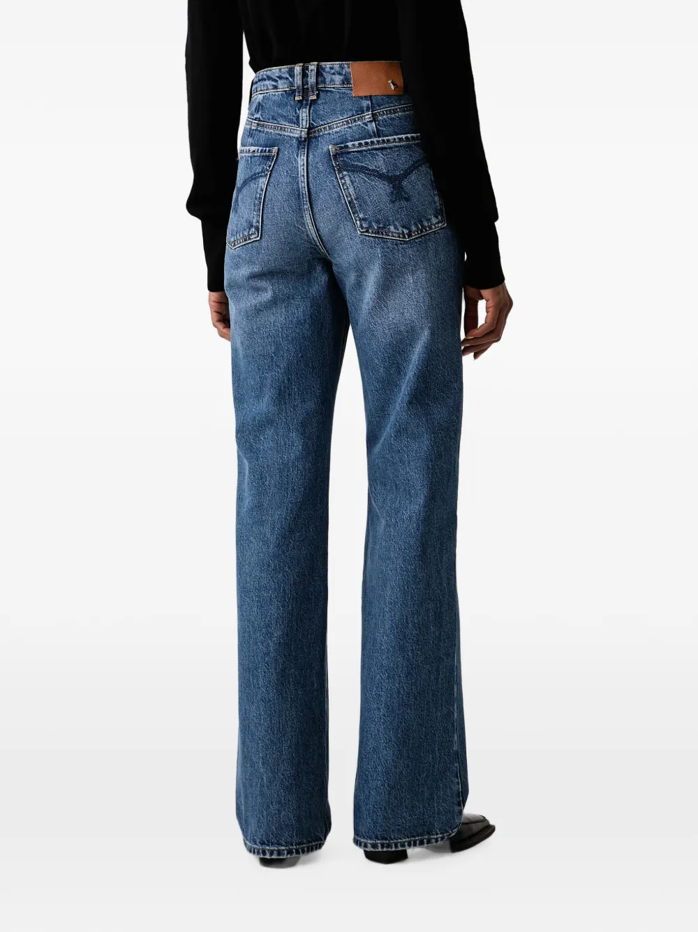 Patrizia Pepe Straight jeans met vervaagd effect Blauw