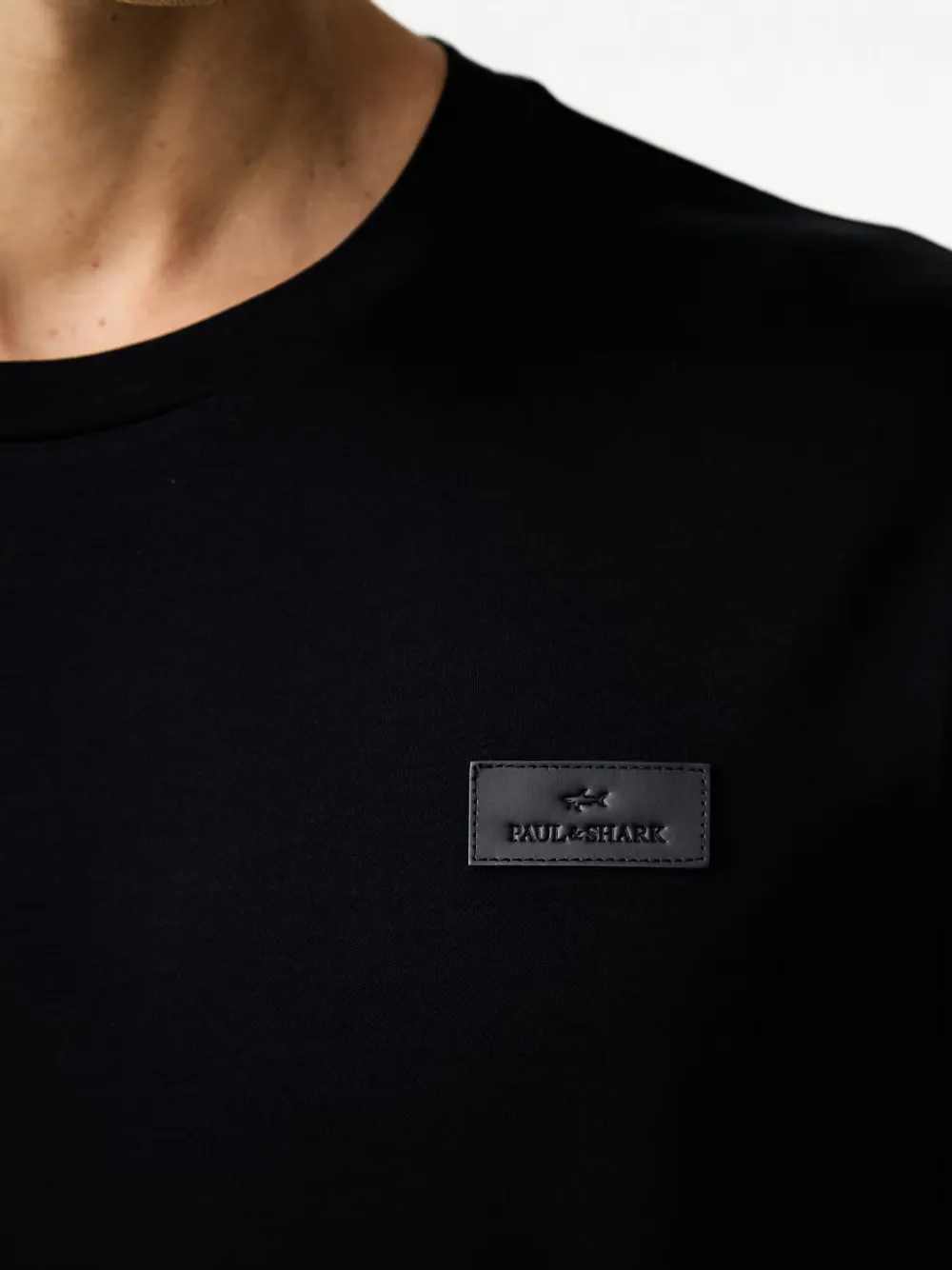 Paul & Shark T-shirt met logopatch Zwart