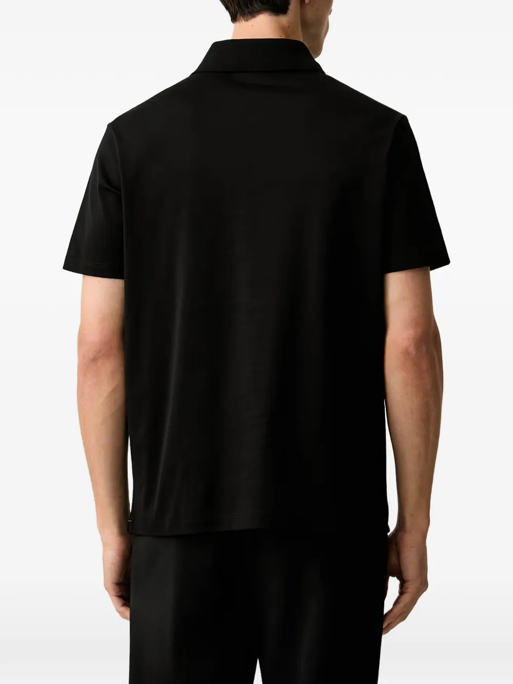 Paul & Shark Poloshirt met logoplakkaat Zwart