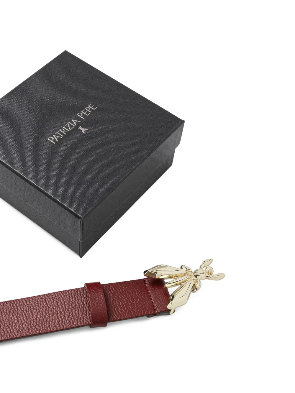 Patrizia Pepe Fly leather belt Rood