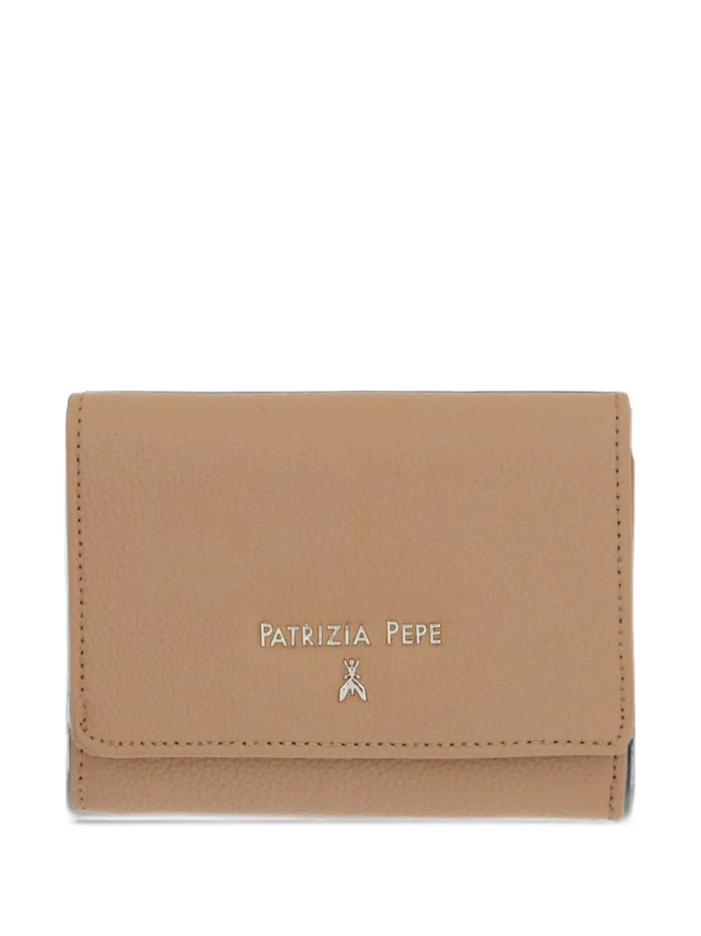 Patrizia Pepe logo-plaque pebbled wallet - Nude