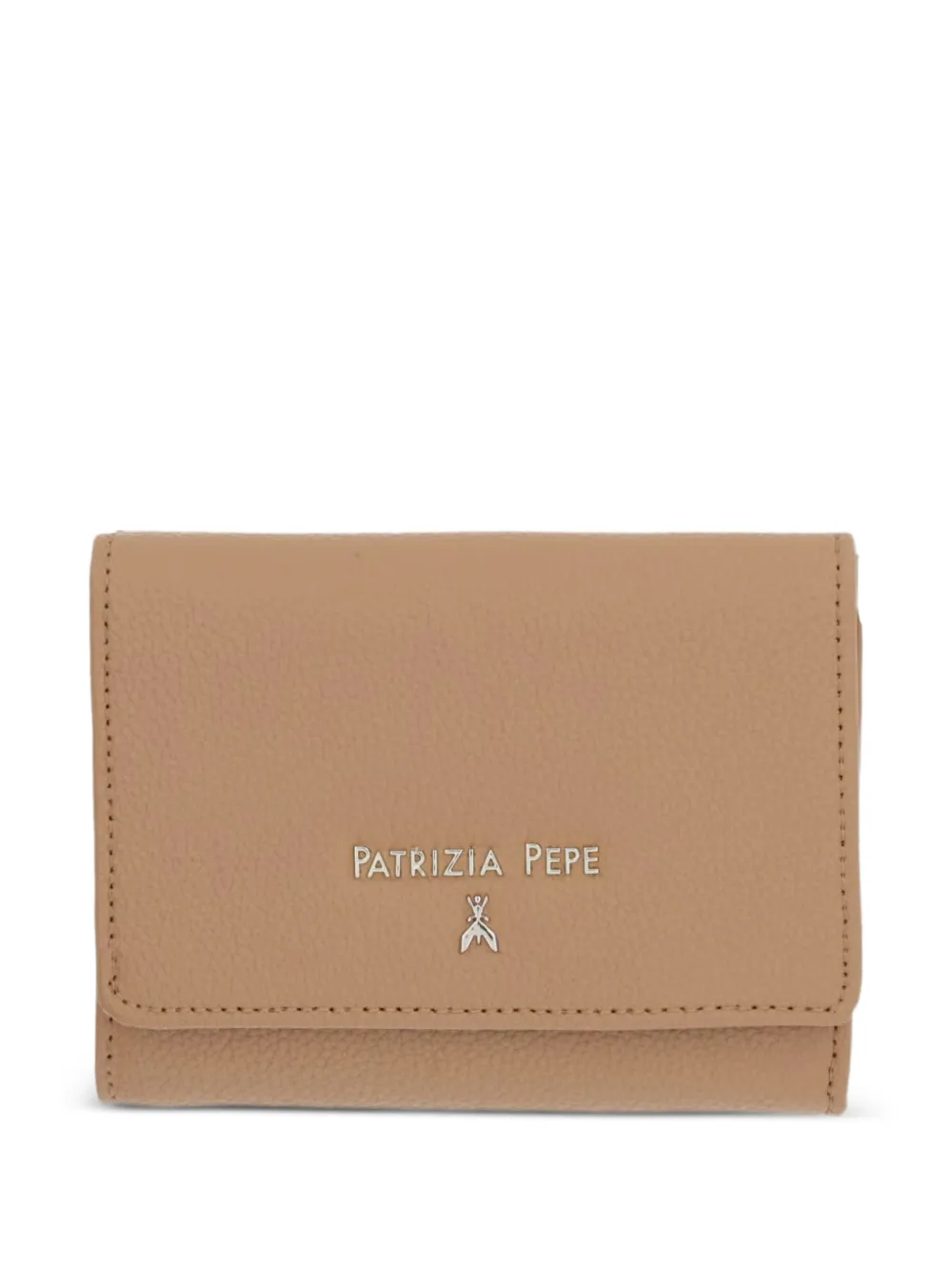 Patrizia Pepe logo-plaque pebbled wallet - Toni neutri