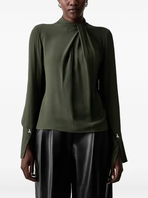 Patrizia Pepe pleated high-neck blouse