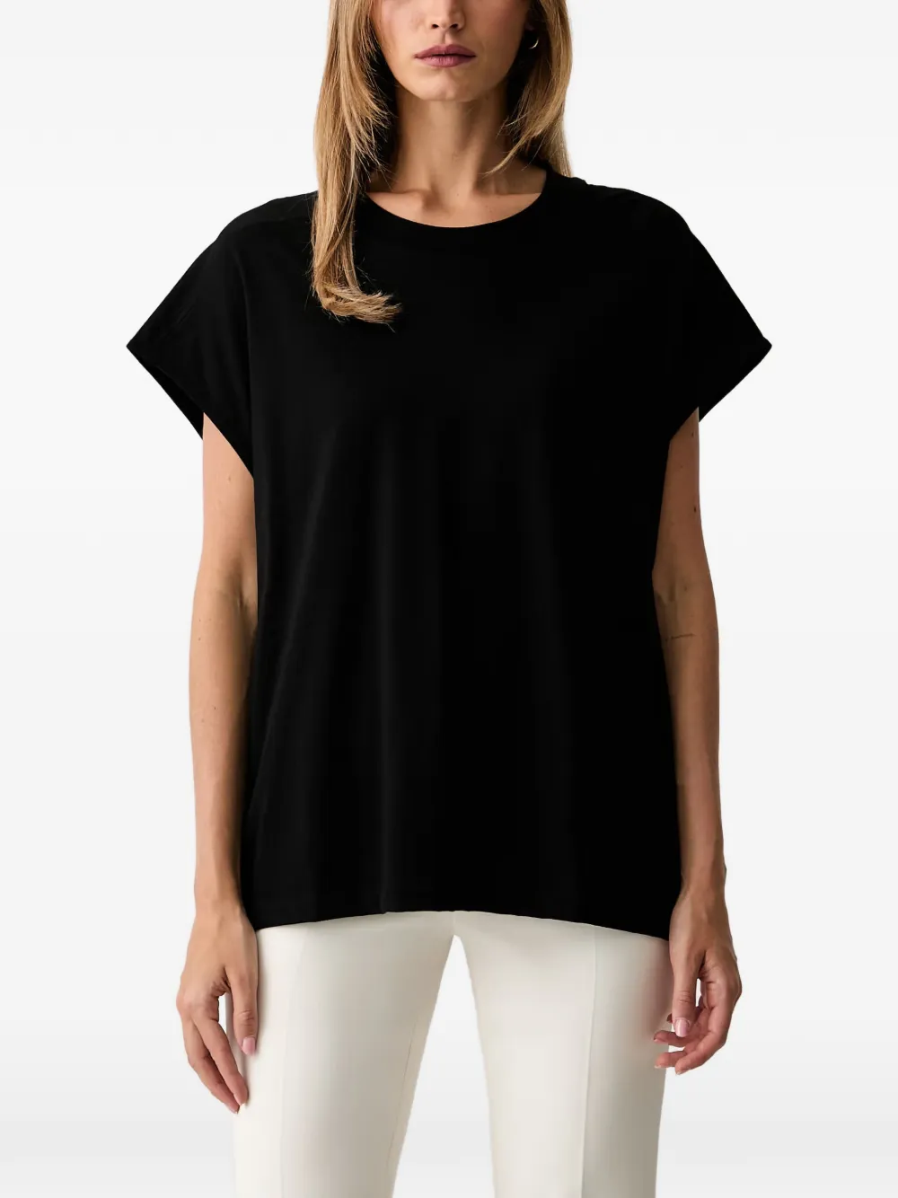 Patrizia Pepe logo-plaque cap-sleeve T-shirt