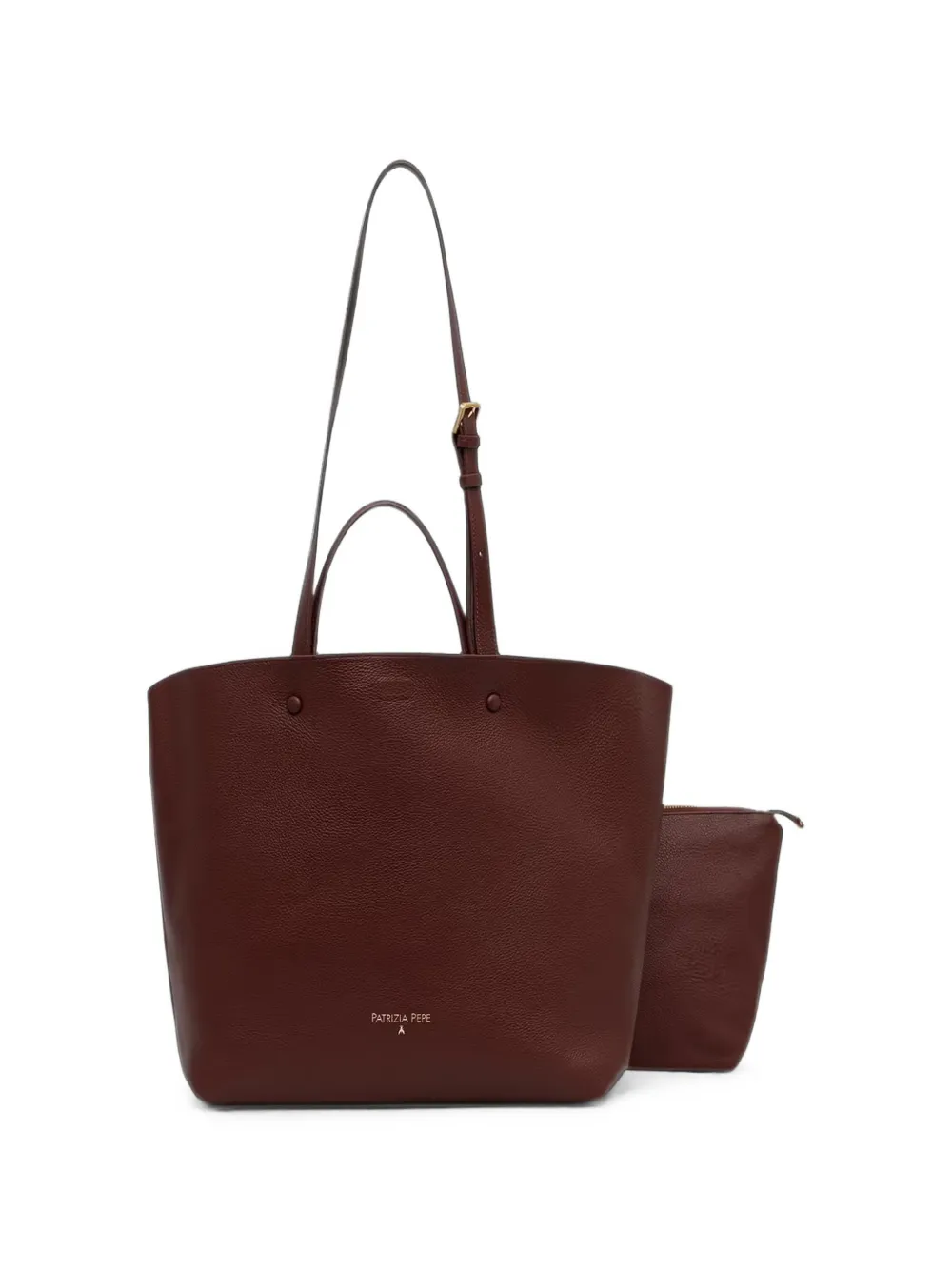 Patrizia Pepe Leren shopper Rood