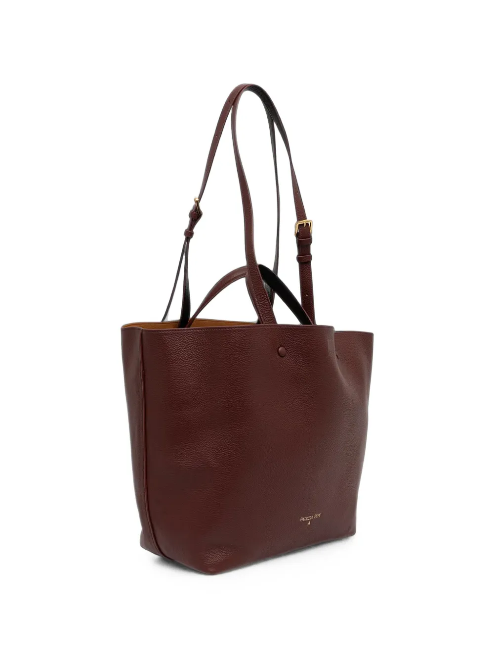 Patrizia Pepe Leren shopper Rood
