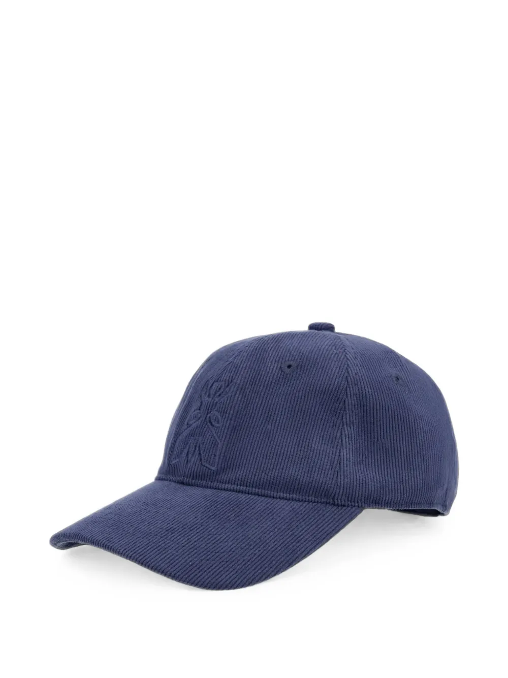 Patrizia Pepe logo-embroidered corduroy baseball cap - Blu