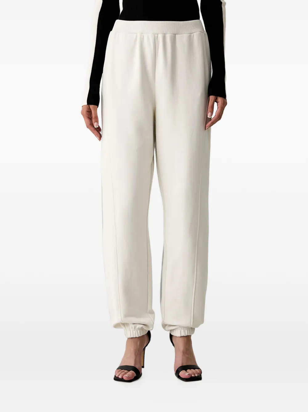Patrizia Pepe logo-patch track pants - Bianco