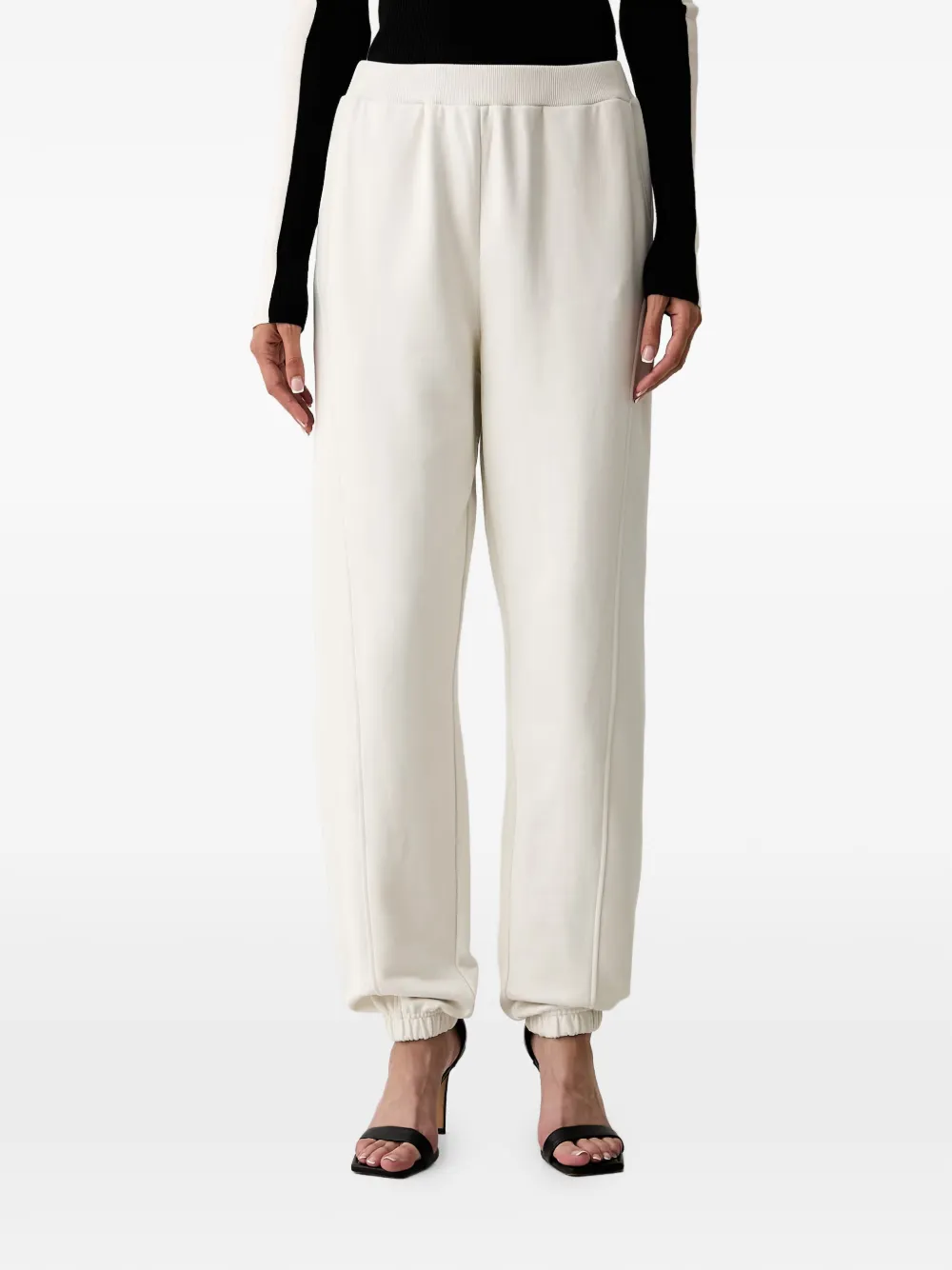 Patrizia Pepe logo-patch track pants - Bianco