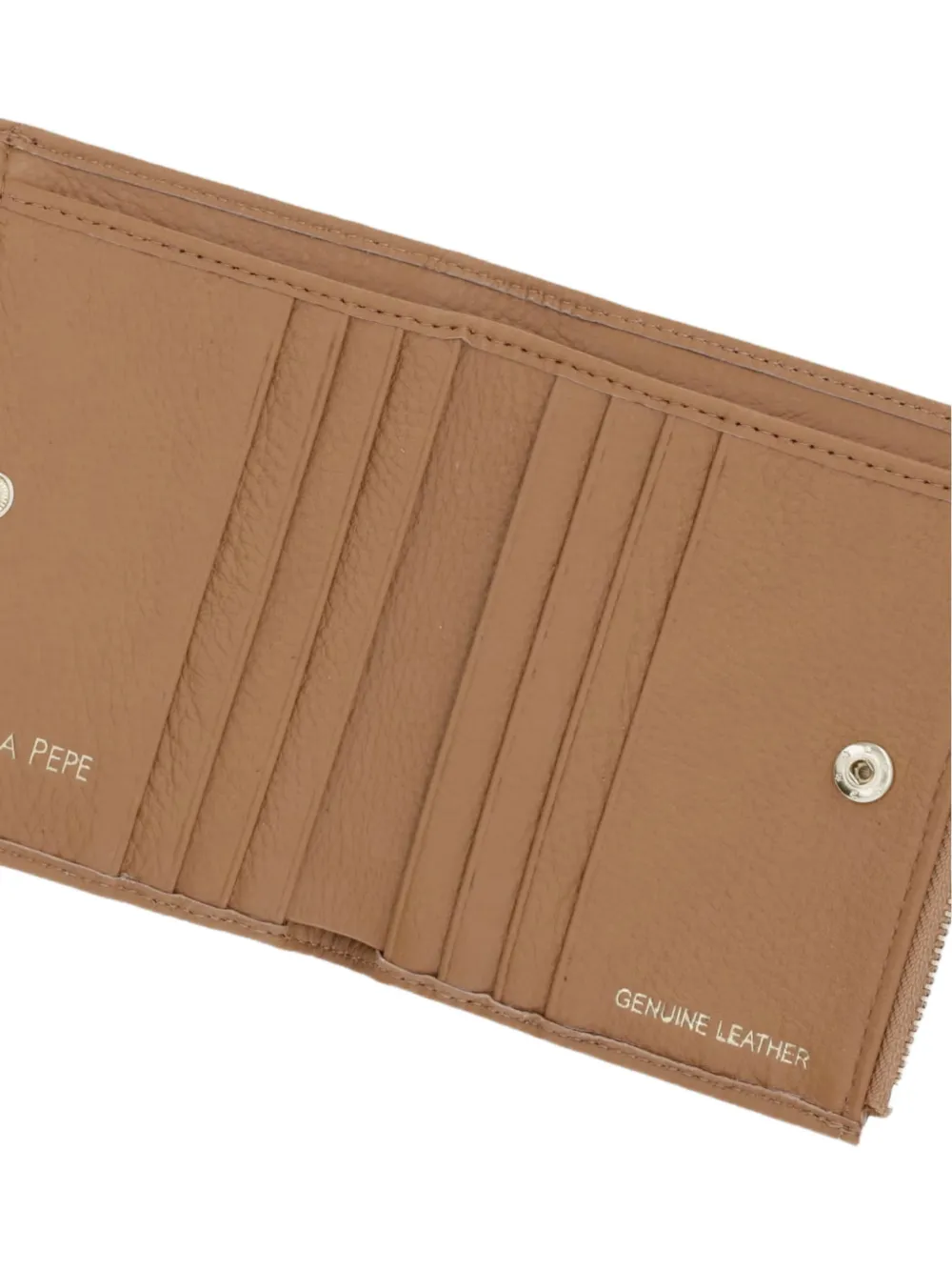 Patrizia Pepe Portemonnee met logoplakkaat Beige