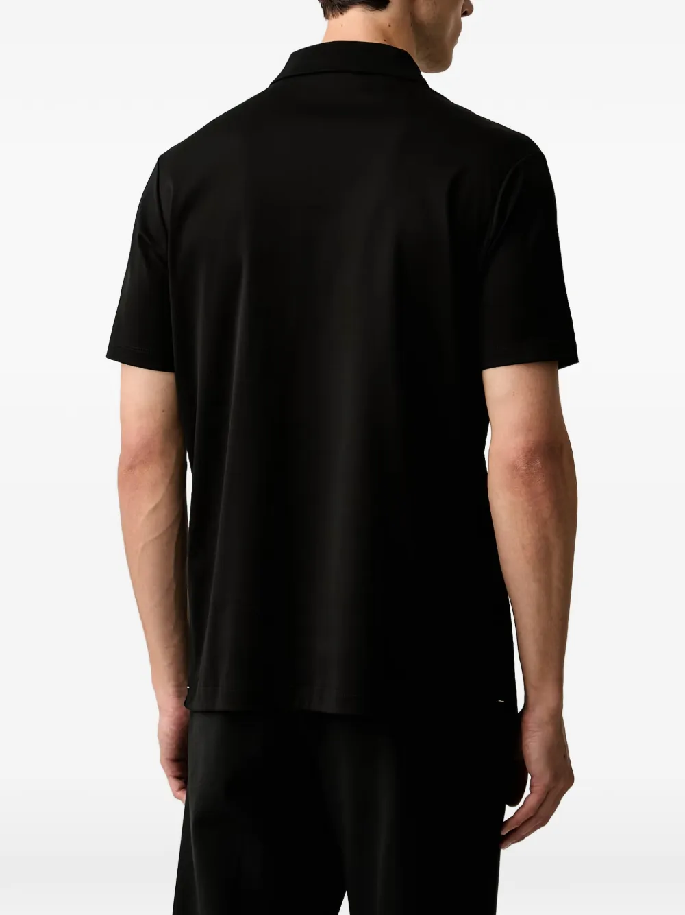 Paul & Shark logo-plaque polo shirt Zwart
