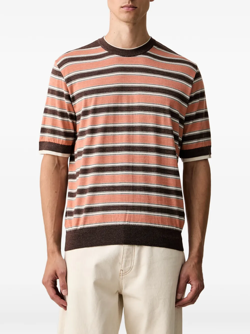 Paul & Shark Gestreept T-shirt Bruin