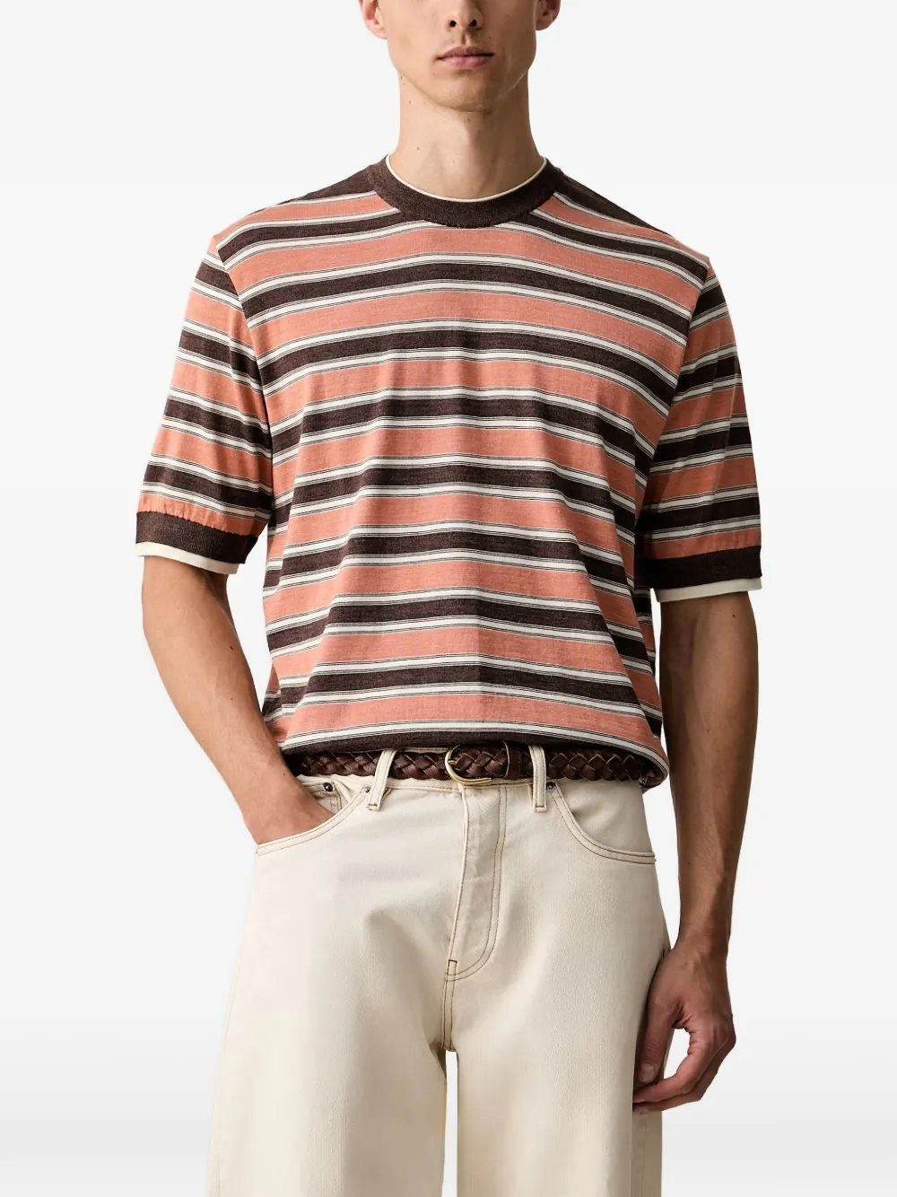 Paul & Shark horizontal-stripe t-shirt - Marrone