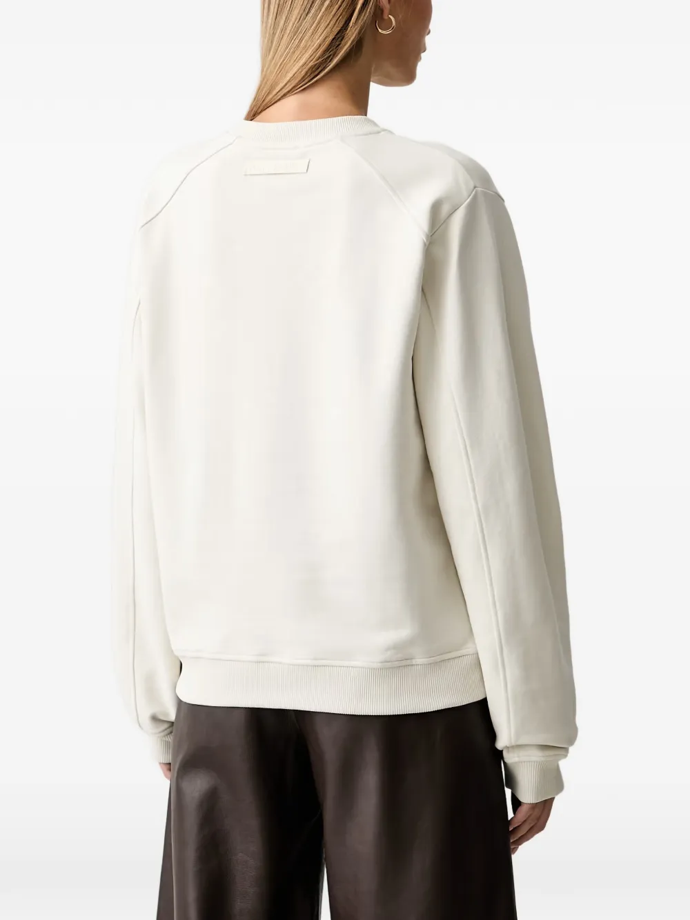 Patrizia Pepe Sweater met vlakken en raglanmouwen Beige