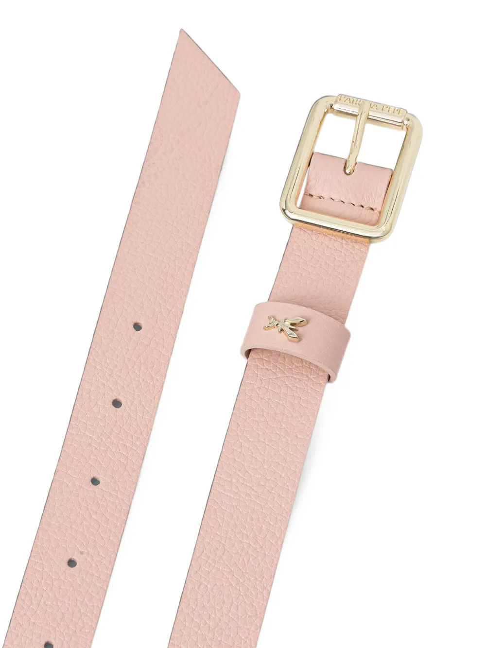 Patrizia Pepe Fly pebbled-leather belt Roze