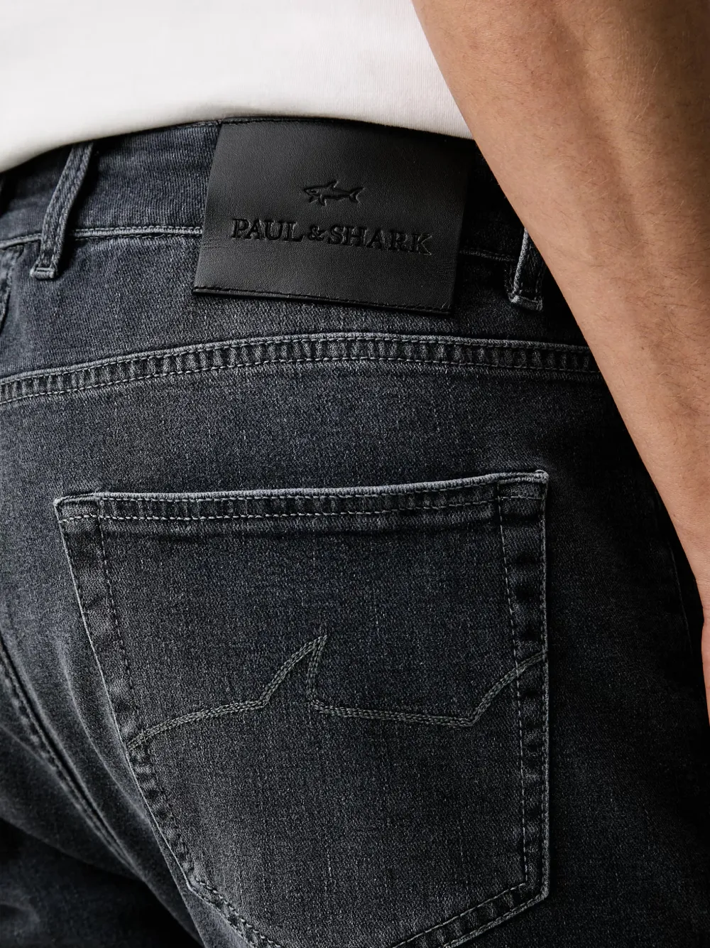 Paul & Shark Varese faded-effect straight-leg jeans Grijs