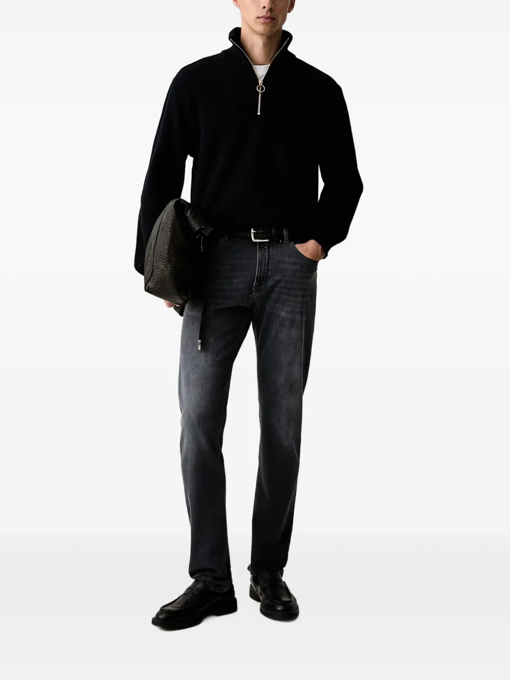 Paul & Shark Varese faded-effect straight-leg jeans Grijs