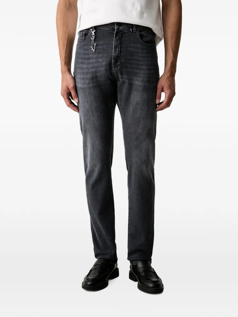 Paul & Shark Varese faded-effect straight-leg jeans
