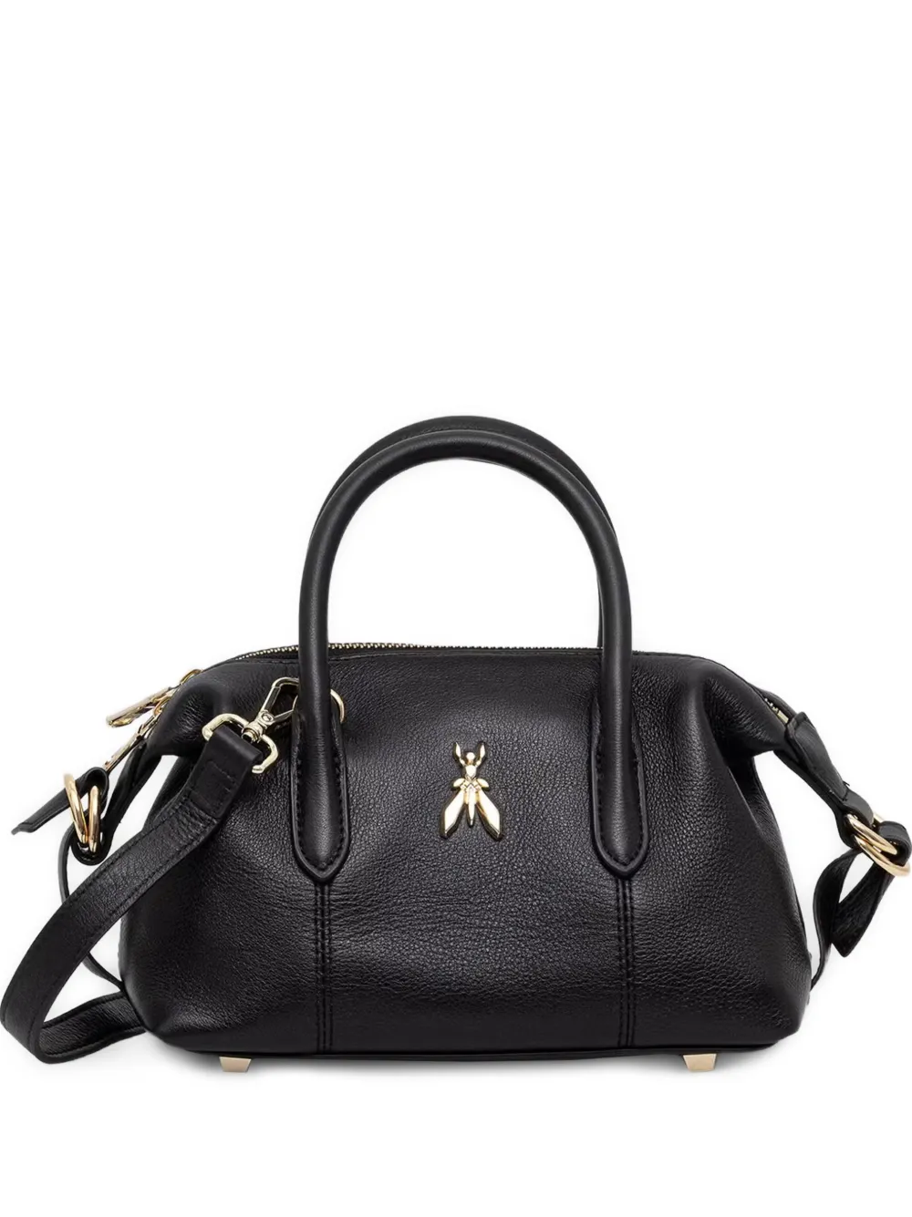 Patrizia Pepe Borsa a spalla con placca logo - Nero