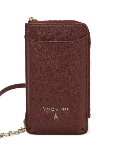 Patrizia Pepe funda para móvil con placa del logo y correa de cadena