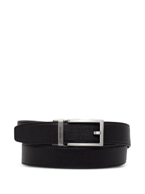 Paul & Shark grained-leather buckle belt