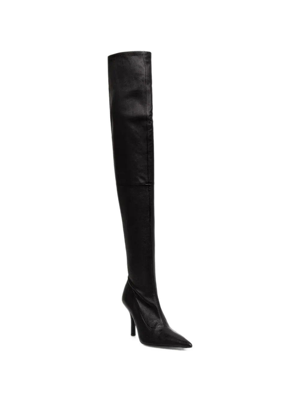 Patrizia Pepe pointed-toe over-the-knee boots Zwart