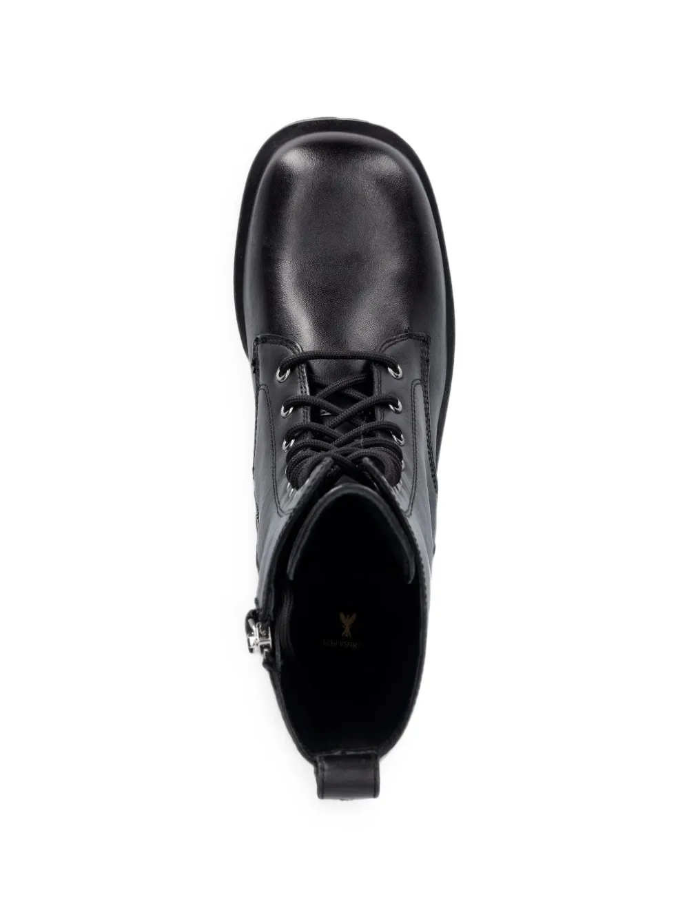 Patrizia Pepe lace-up leather boots Zwart