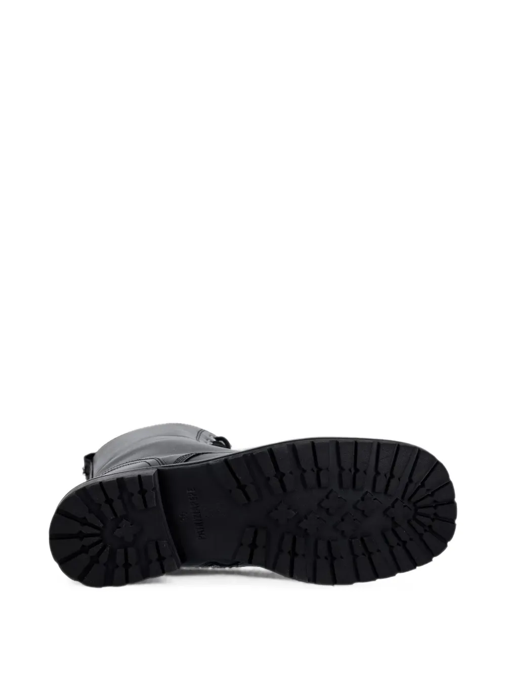 Patrizia Pepe lace-up leather boots Zwart